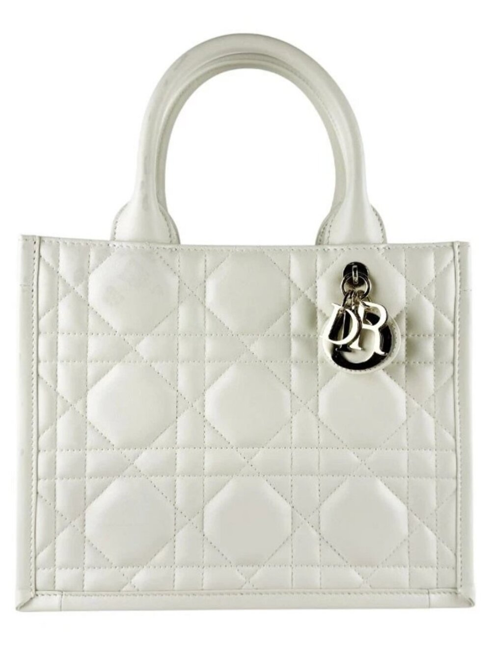 Christian Dior Dior Book Tote Bag Small Handbag Shoulder Bag White